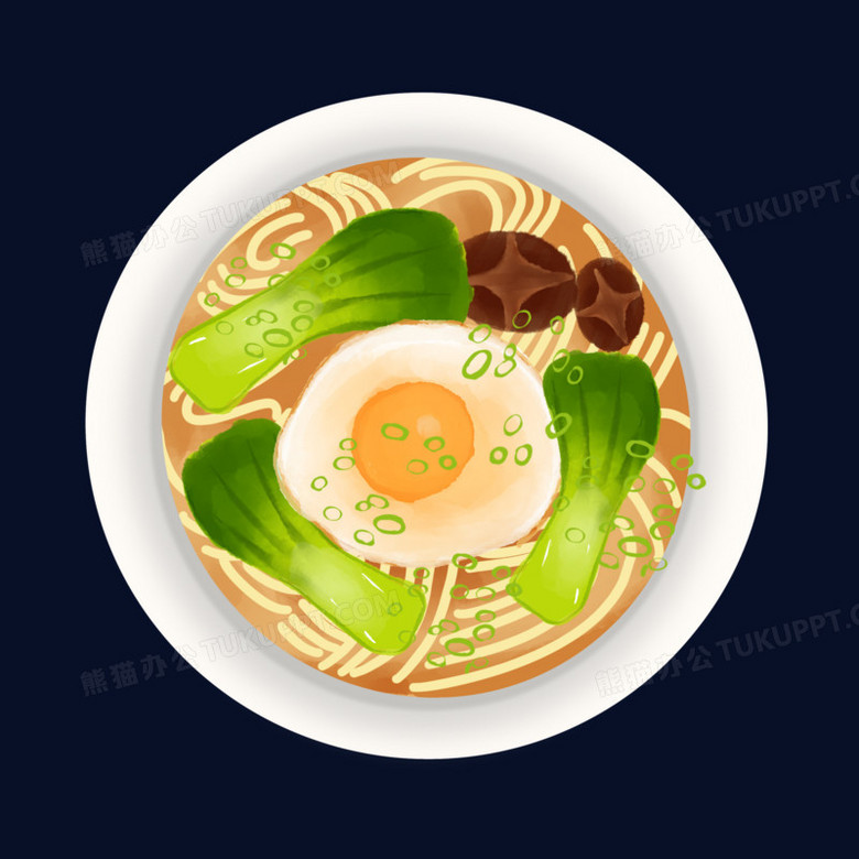 手绘卡通长寿面元素