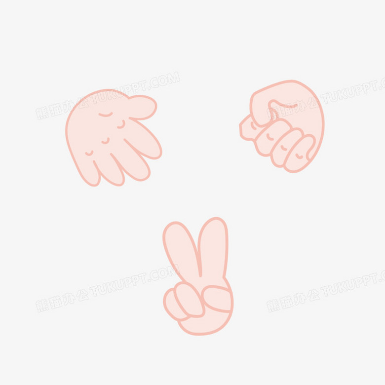 矢量石头剪刀布素材