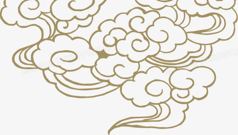 棕色中国云纹装饰png图片素材下载_中国png_熊猫办公