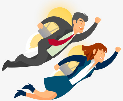 商务卡通人物png图片素材免费下载 人物png 414 342像素 熊猫办公