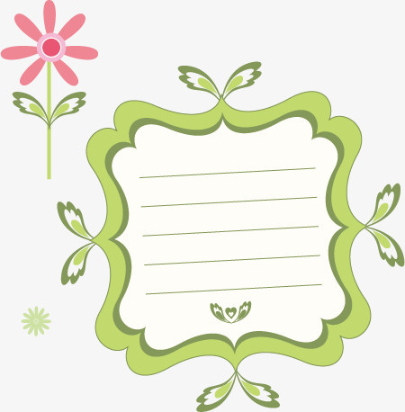 卡通可爱花纹对话框边框