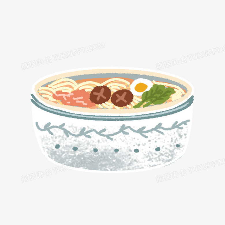 本作品全称为《彩色卡通手绘新鲜美味面条创意元素》,使用 adobe