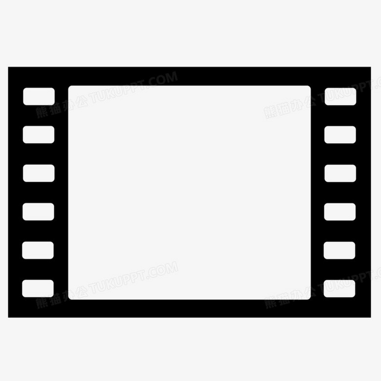 黑色简约老电影边框png图片素材下载_电影png_熊猫办公