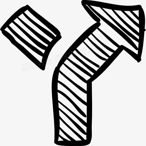 右转弯箭头示意图标