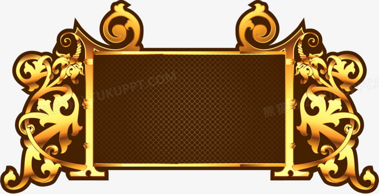 矢量金色欧式复古标题框png图片素材下载_复古png_熊猫办公