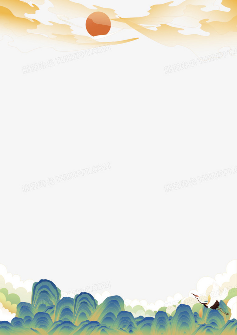 手绘国潮海报边框素材