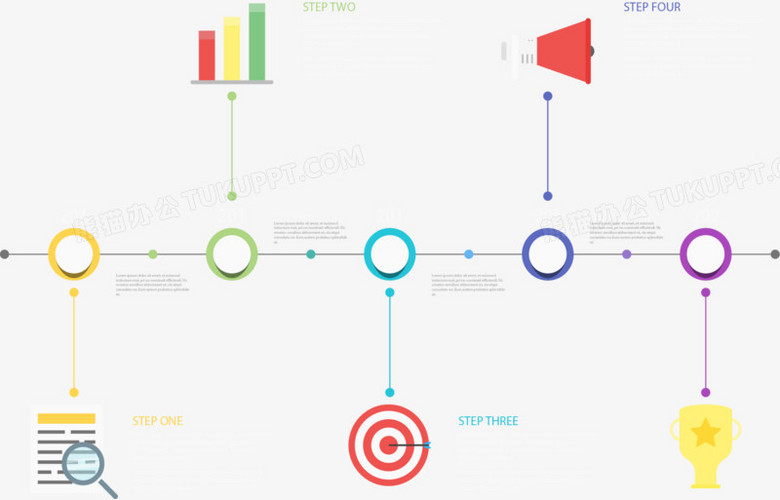 本作品全稱為《彩色商務圖表時間軸創意素材》,使用adobe illustrator