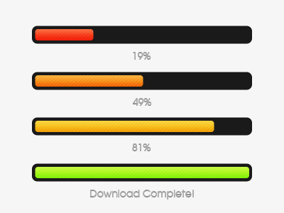 本作品全称为《彩色卡通进度条的四种形态图标创意元素》,使用adobe