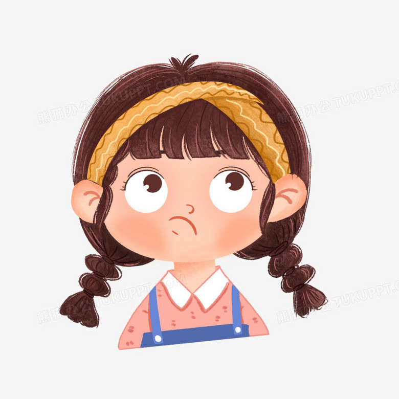 卡通手绘装饰翻白眼素材