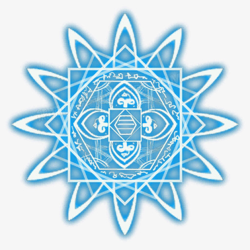 蓝色像花一样的魔法阵