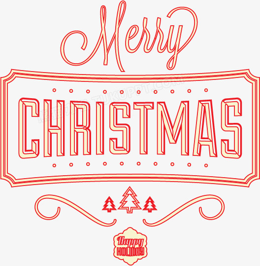 红色边框艺术字