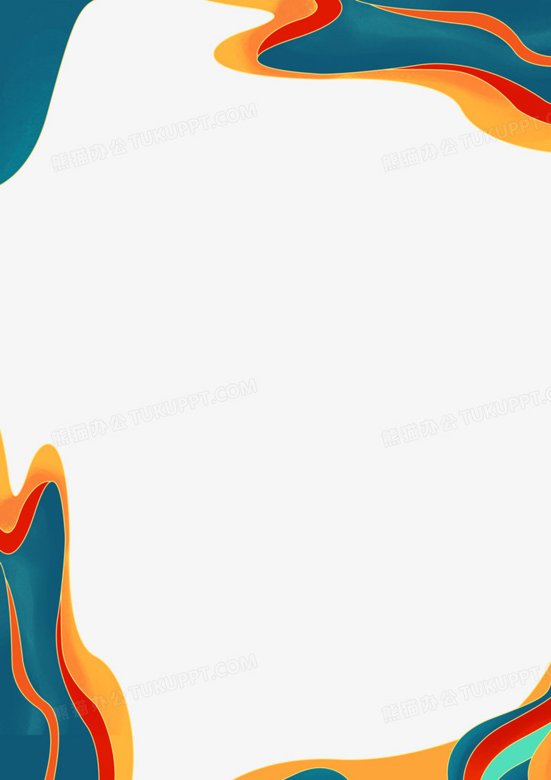 金色描边国潮海报边框素材