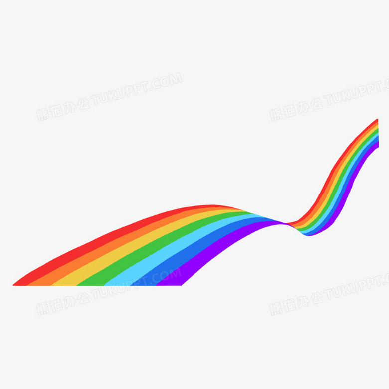 本作品全称为《卡通手绘弯曲彩虹跑道装饰元素》,使用 adobe