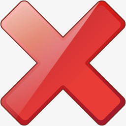 本作品全称为《红色简约风渐变色红叉删除图标元素》,在整个配色上