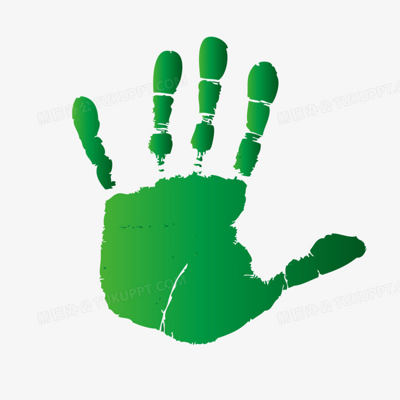 手绘矢量脏手印装饰素材