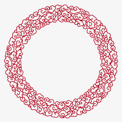 云环花纹边框