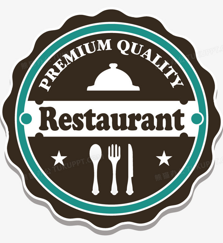 欧式古典餐饮标签矢量素材