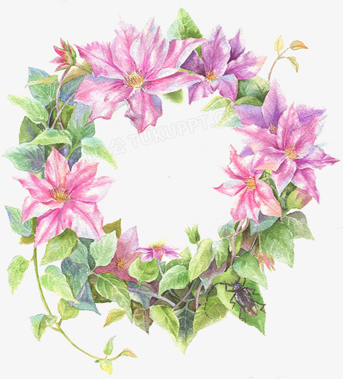 百合花环png图片素材下载_花环png_熊猫办公