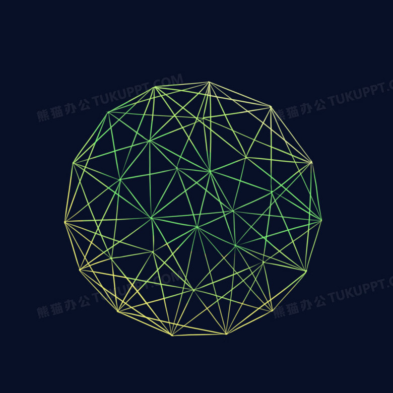 本作品全称为《简约风黄色科技点线构成的球元素》,使用 adobe