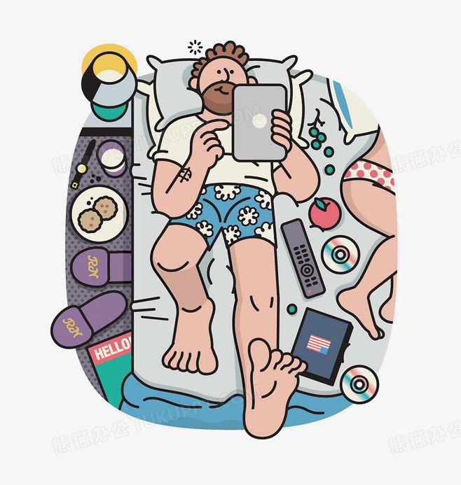 宅男png图片素材下载_卡通png_熊猫办公