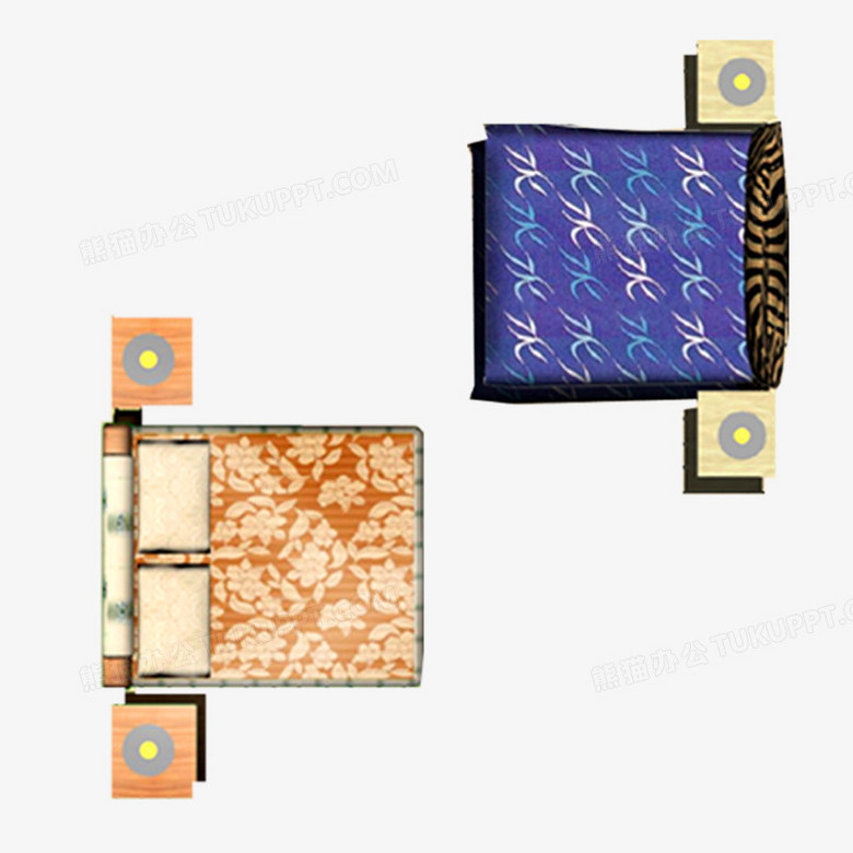 床平面模型免抠素材,                                格式为 psd