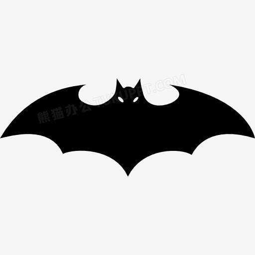 蝙蝠翅膀的轮廓与扩展图标