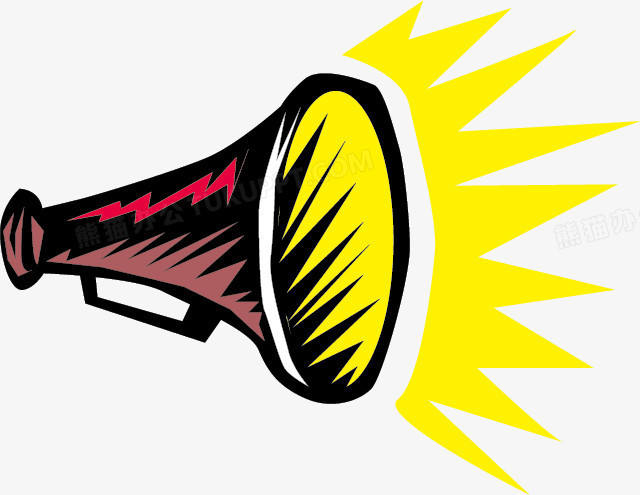 手绘喇叭矢量图