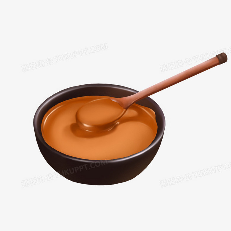 手绘芝麻酱蘸酱免抠元素