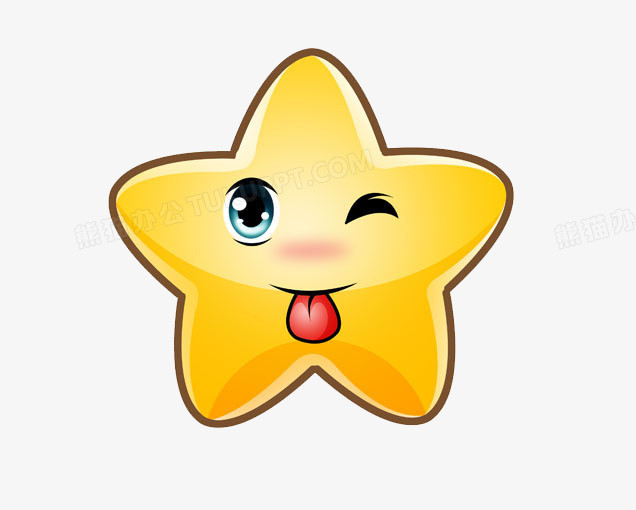 本作品全称为《黄色卡通风可爱微笑的小星星创意元素》,在整个配色上