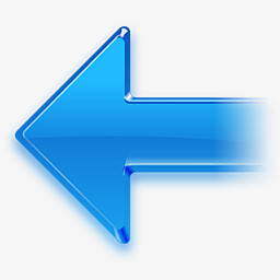 蓝色靓丽左箭头创意