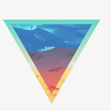 彩色倒三角