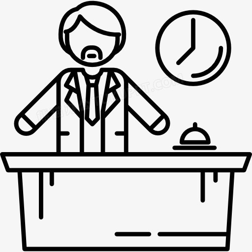 宾馆接待员图标