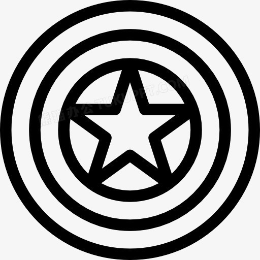 美国队长的adamantium盾图标