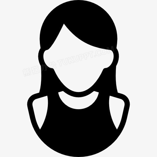 长头发的女孩图标png图片素材下载_图标png_熊猫办公