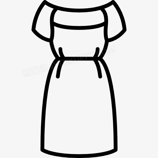 露肩连衣裙图标