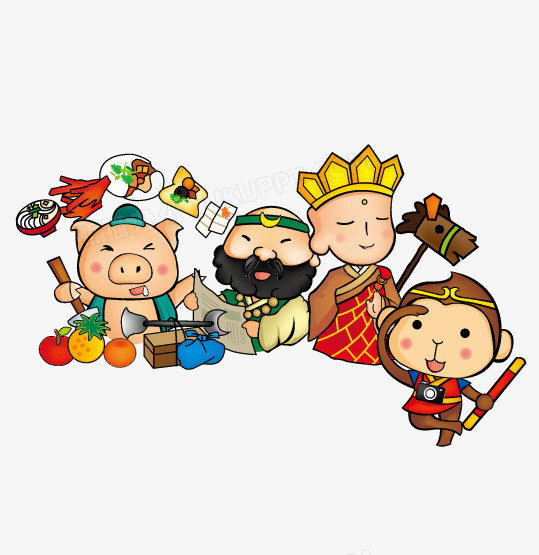 q版取经的师徒4人