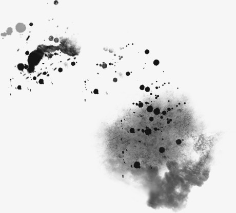 黑色喷溅水墨设计png图片素材下载_水墨png_熊猫办公