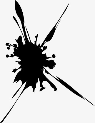 黑色墨迹手绘喷溅设计png图片素材下载_手绘png_熊猫办公