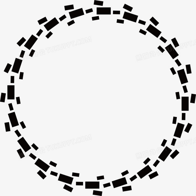 圆点黑色圆圈虚线圆素材