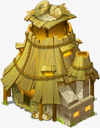 手绘黄色游戏房屋