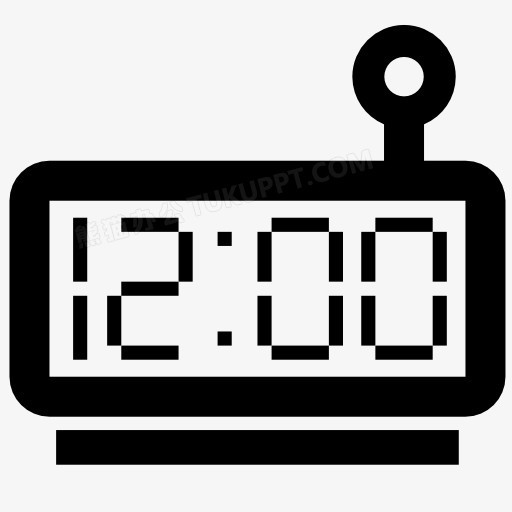 长方形电子数字时钟图标png图片素材下载_时钟png_熊猫办公