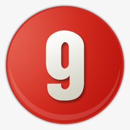 红色的数字序号9图标