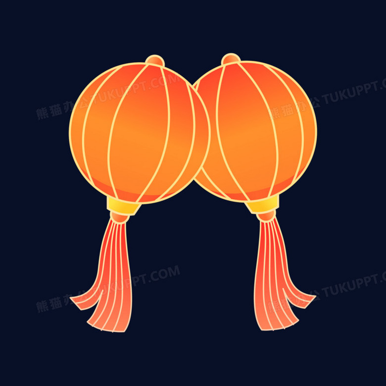 手绘矢量灯笼免抠素材