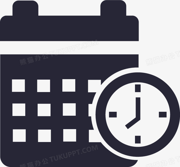 本作品全称为《黑色卡通手绘我的考勤图标创意元素》,在整个配色上