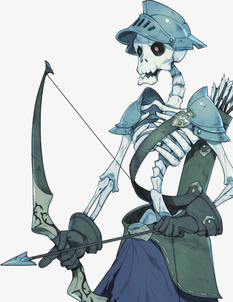 骷髅弓箭手卡通