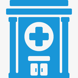 医院蓝色图标png图片素材免费下载 医院图标png 256 256像素 熊猫办公
