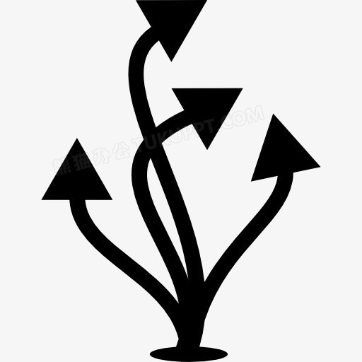 上升的箭头组图标