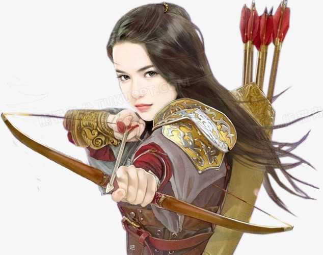 弓箭女子古风立绘