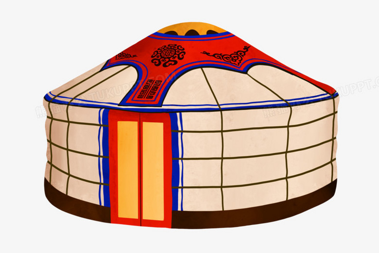 本作品全称为《卡通彩色精美蒙古包创意元素》,由迷南文化传媒(上海)