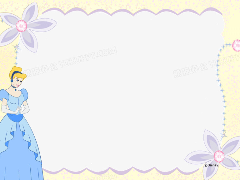 本作品全称为《彩色卡通风可爱小公主相框边框创意元素》,在整个配色